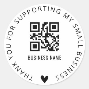 Sticker professionnel de Merci et de code QR perso