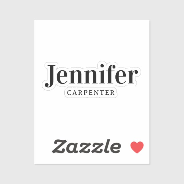 Sticker Professionnel élégant moderne minimaliste ajouter  (Feuille)