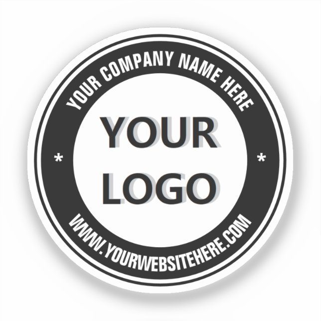 Sticker professionnel texte personnalisé du logo d (Recto)