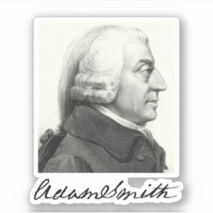 Sticker Profil d'Adam Smith (avec signature)