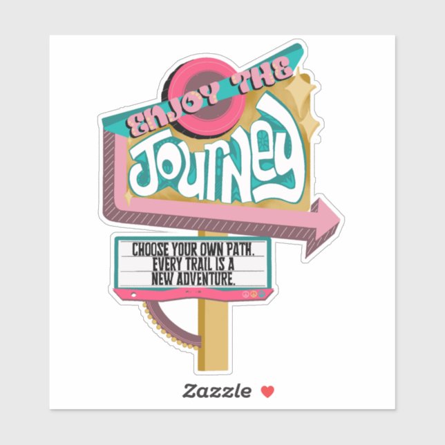 Sticker Profitez de l'autocollant de voyage (Feuille)