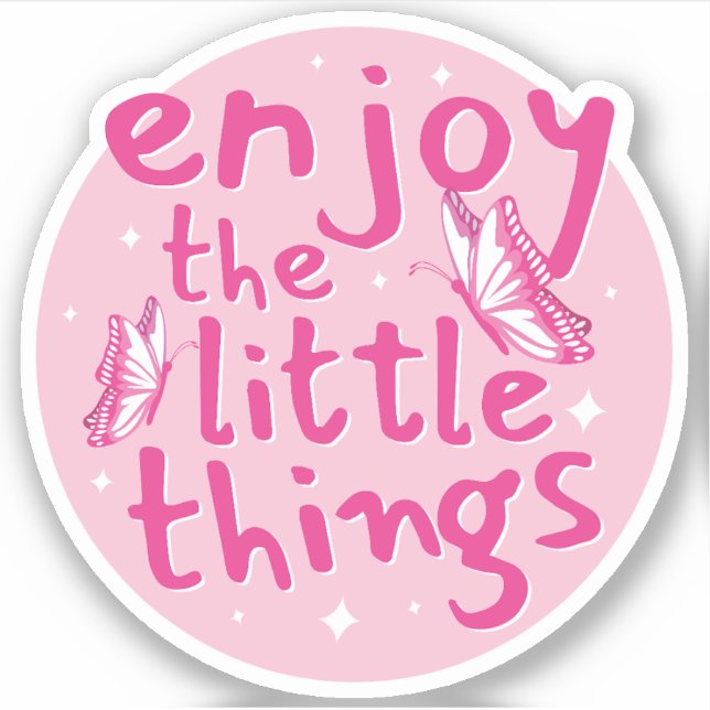 Sticker Profitez Du Design De Texte Little Things (Devant)