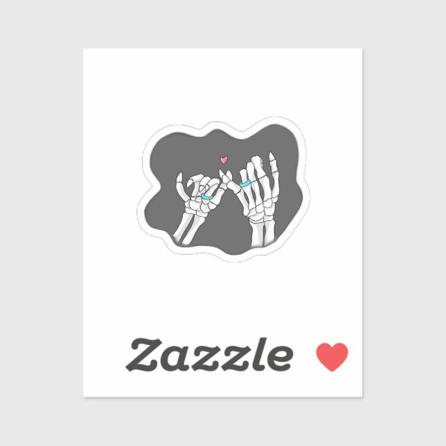 Sticker Promesse des mains de Skeleton Heart (Feuille)