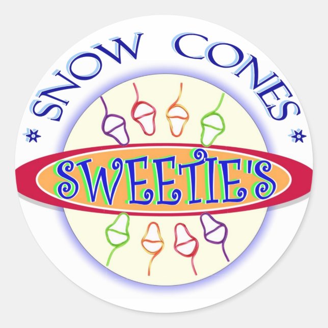 Sticker Promo du cône de neige de Sweetie (Devant)