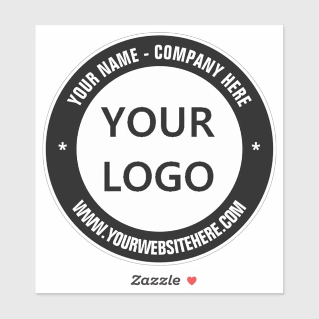 Sticker Promotion de votre site de logo d'entreprise perso (Feuille)