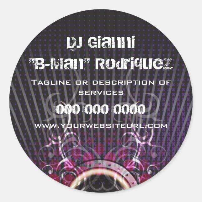 Sticker promotionnel avec haut-parleur DJ (Devant)