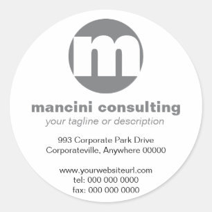 Sticker promotionnel Monogramme circulaire