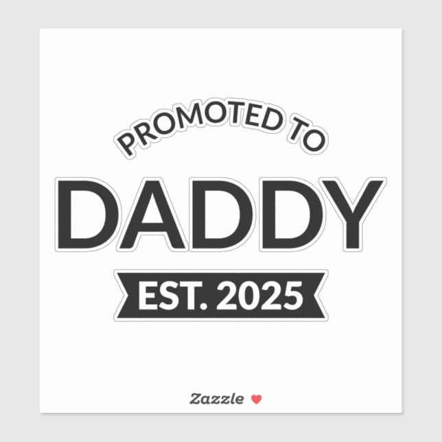 Sticker Promu À Daddy Est. 2025 II (Feuille)