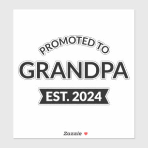 Sticker Promu À Grand-Père Est. 2024 II