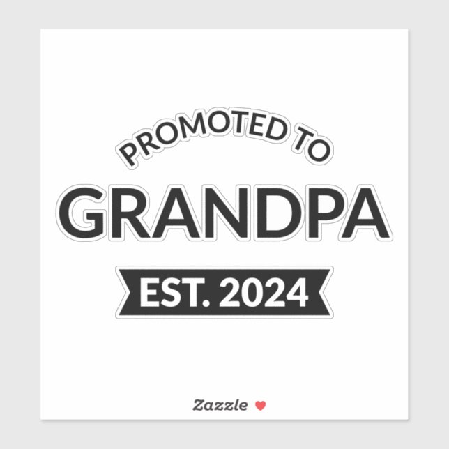 Sticker Promu À Grand-Père Est. 2024 II (Feuille)