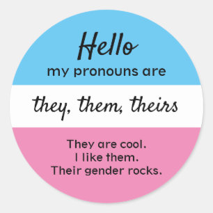 Sticker Pronouns Personnalisables, Ils Pronouns Pr