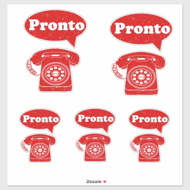 Sticker Pronto Italian Téléphone (Feuille)