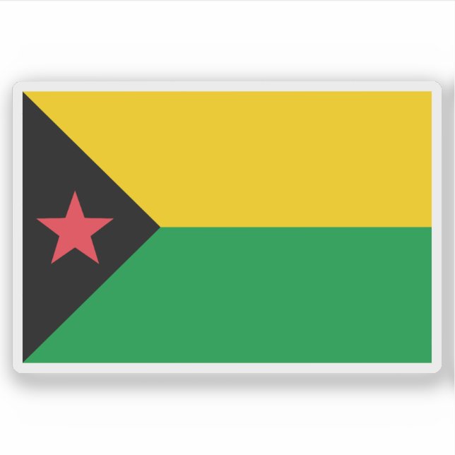 Sticker Proposition de drapeau São Tomé et Príncipe #4 197 (Devant)