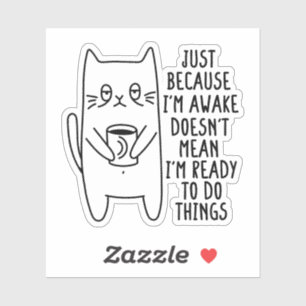 Sticker Propriétaire de chats juste parce que je suis Awak