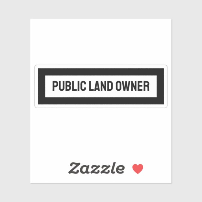 Sticker Propriétaire de terrains publics (Feuille)