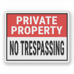 Sticker Propriété privée Aucun signe de violation de propr