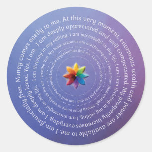 Sticker Prosperity Affirmations
