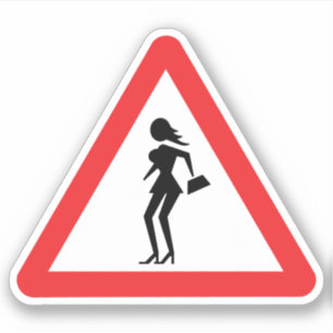 Sticker Prostituée de précaution (prostituée d'Attenzio
