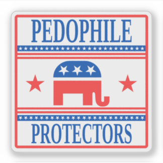 Sticker Protecteurs de pédos, drôle d'anti-Trump Epstein
