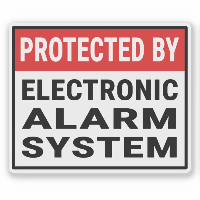 Sticker Protection Par Système Électronique D'Alarme (Devant)