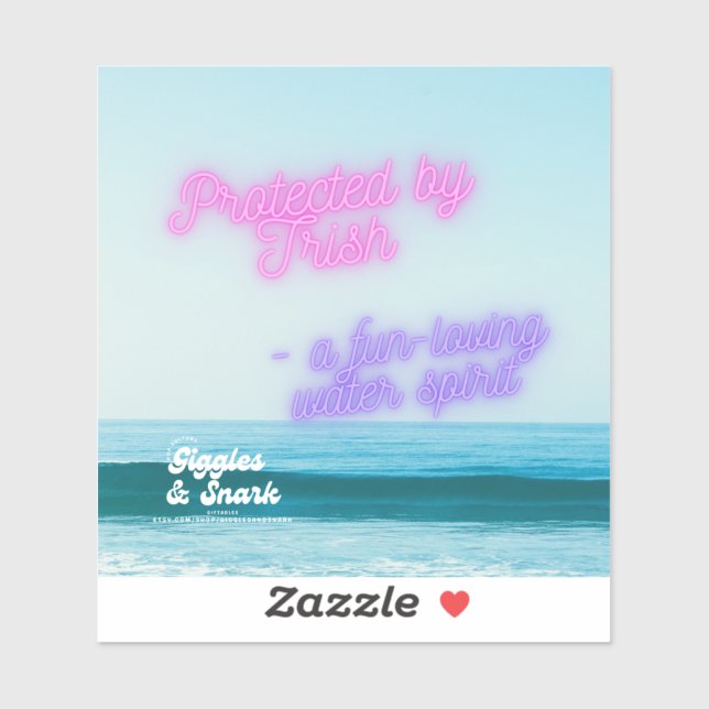 Sticker - Protégé par Trish (Feuille)