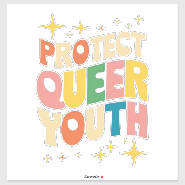 Sticker Protéger les jeunes homosexuels Protéger les jeune (Feuille)