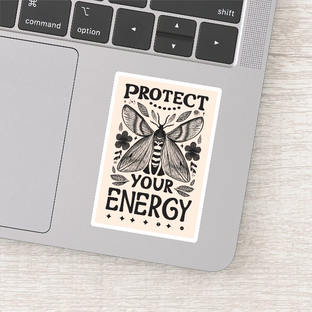 Sticker Protégez votre énergie Esthétique Whimsigoth (Détail)