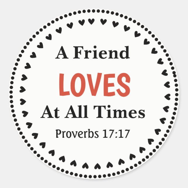 Sticker Proverbes 17:17 (Devant)