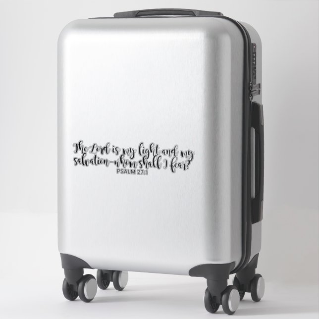 Sticker PSALM 27:1 extra grand (Sur valise)