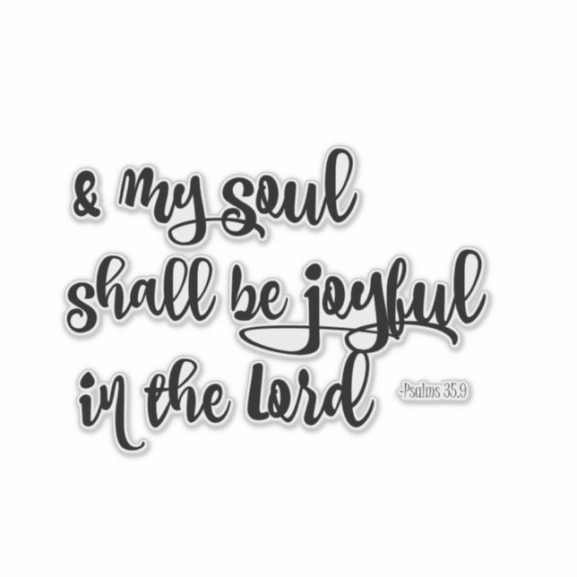 Sticker Psaumes Joyeuse Bible Verse (Devant)