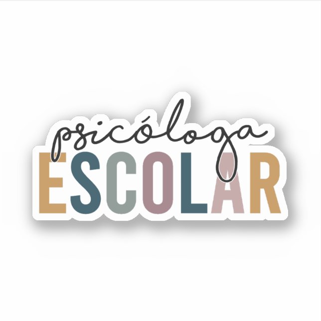 Sticker Psicóloga Escolar | Psychologue scolaire (Devant)