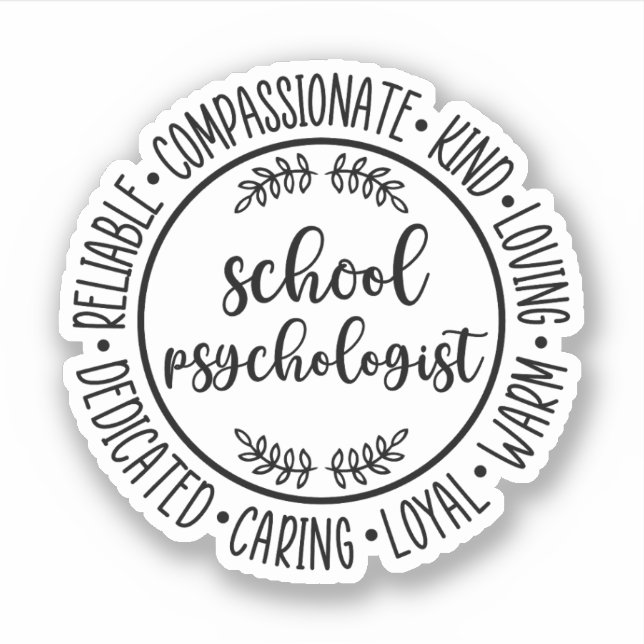 Sticker Psychologue scolaire | Étudiant en psychologie sco (Devant)