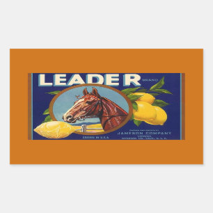 Sticker Publicité Vintage Citrons Cheval de Course