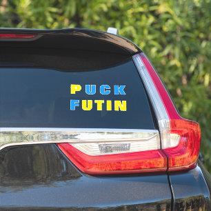 Sticker Puck Futin drapeau ukrainien soutien Ukrai