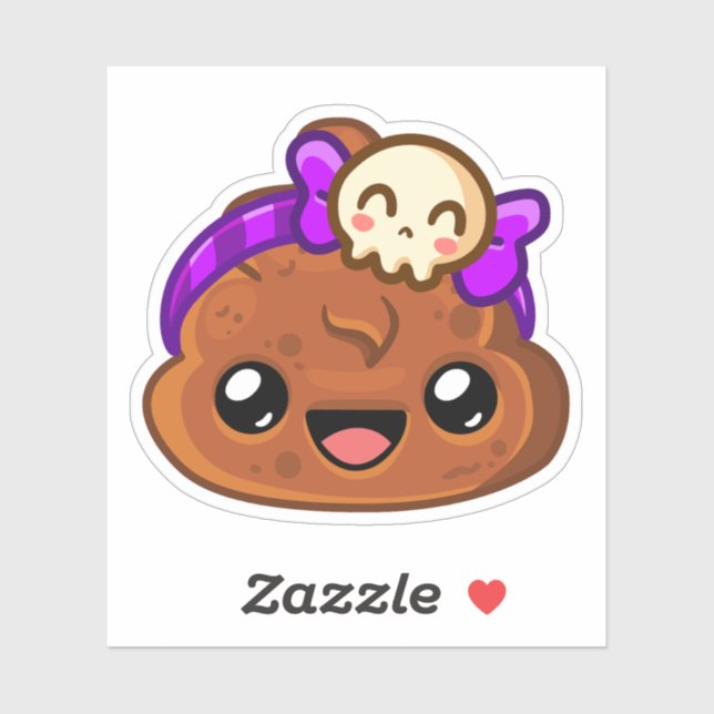 Sticker Pudding & Cute Skull Accessory - Happy Jump (Feuille)