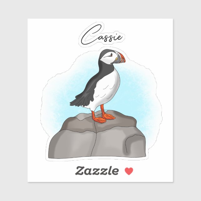 Sticker Puffin personnalisé (Feuille)