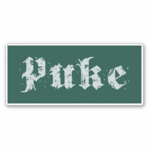 Sticker Puke gothique Vintage désorganisé (Vert foncé)