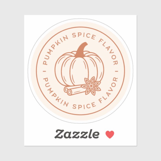 Sticker Pumpkin spice flavor homemade aesthetic (Feuille)