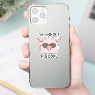 Sticker Pun de cochon drôle 
