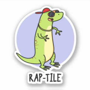 Sticker Pun de lizard en tissu de rap drôle