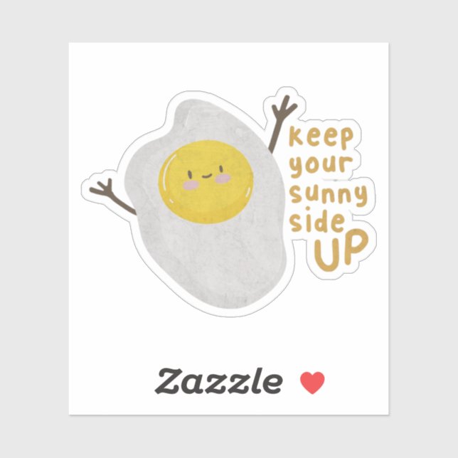 Sticker Pun De Nourriture : Gardez Votre Côté Soleil Vers  (Feuille)