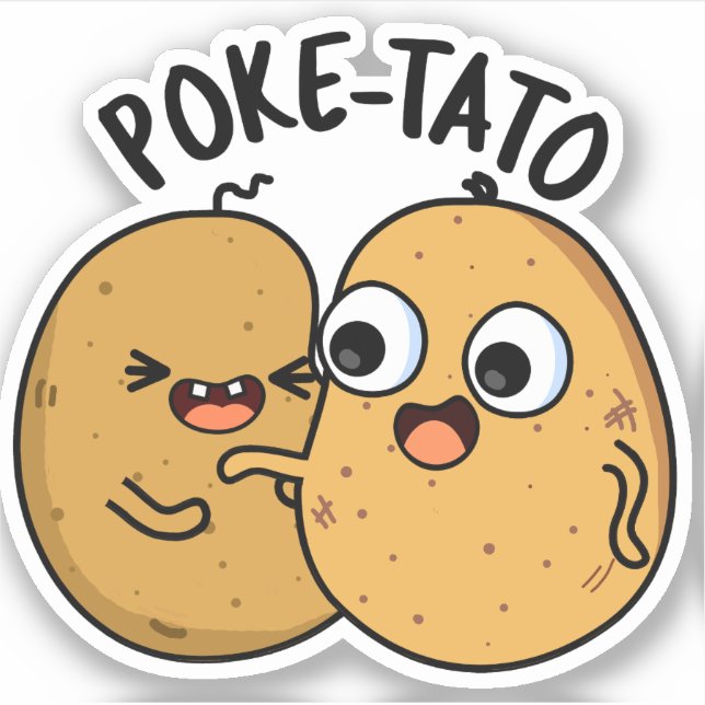 Sticker Pun de pomme de terre amusant (Devant)
