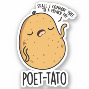 Sticker Pun de pomme de terre drôle de tato