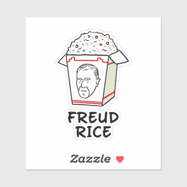 Sticker Pun de psychologie alimentaire de riz frais (Feuille)