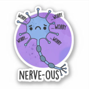 Sticker Pun nerveux nerveux drôle et nerveux