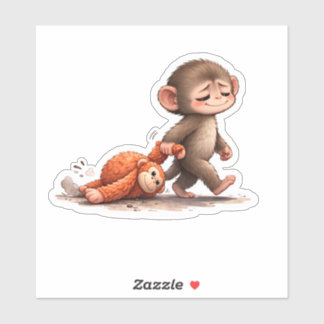 Sticker Punch the Rescued Monkey & His Best Friend Doll St