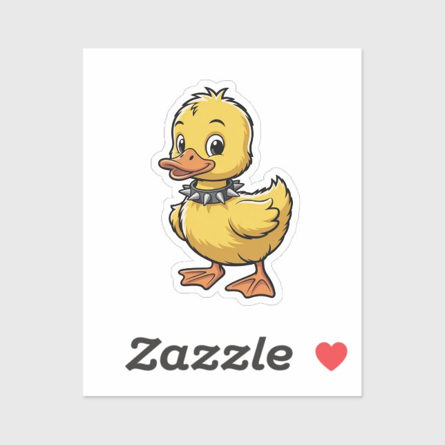 Sticker Punk Duckling – Funny Rebel Animal Art (Feuille)