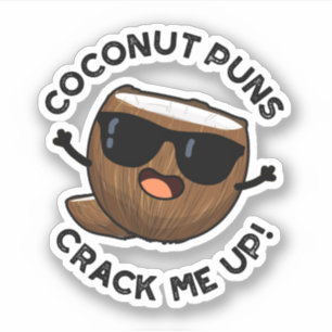 Sticker Puns À La Noix De Coco Me Cracer Mignonne Pun À 