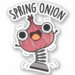 Sticker Puns à légumes amusants à l'oignon de printemps
