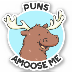 Sticker Puns Amoose Me Drôle Moose Pun Oie
